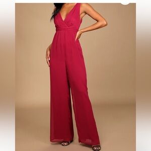 Lulu's Burgundy Jumpsuit